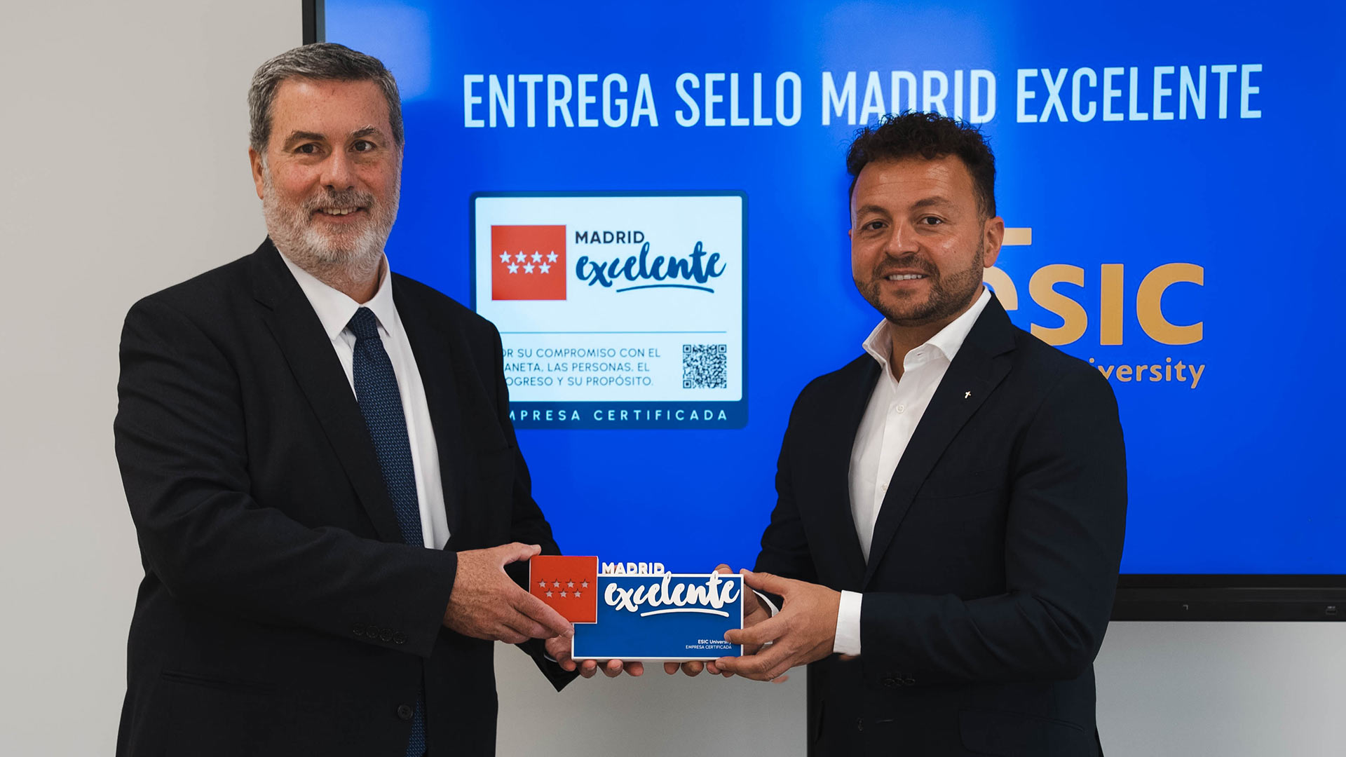 Madrid Excelente hace entrega de su sello de calidad a ESIC University
