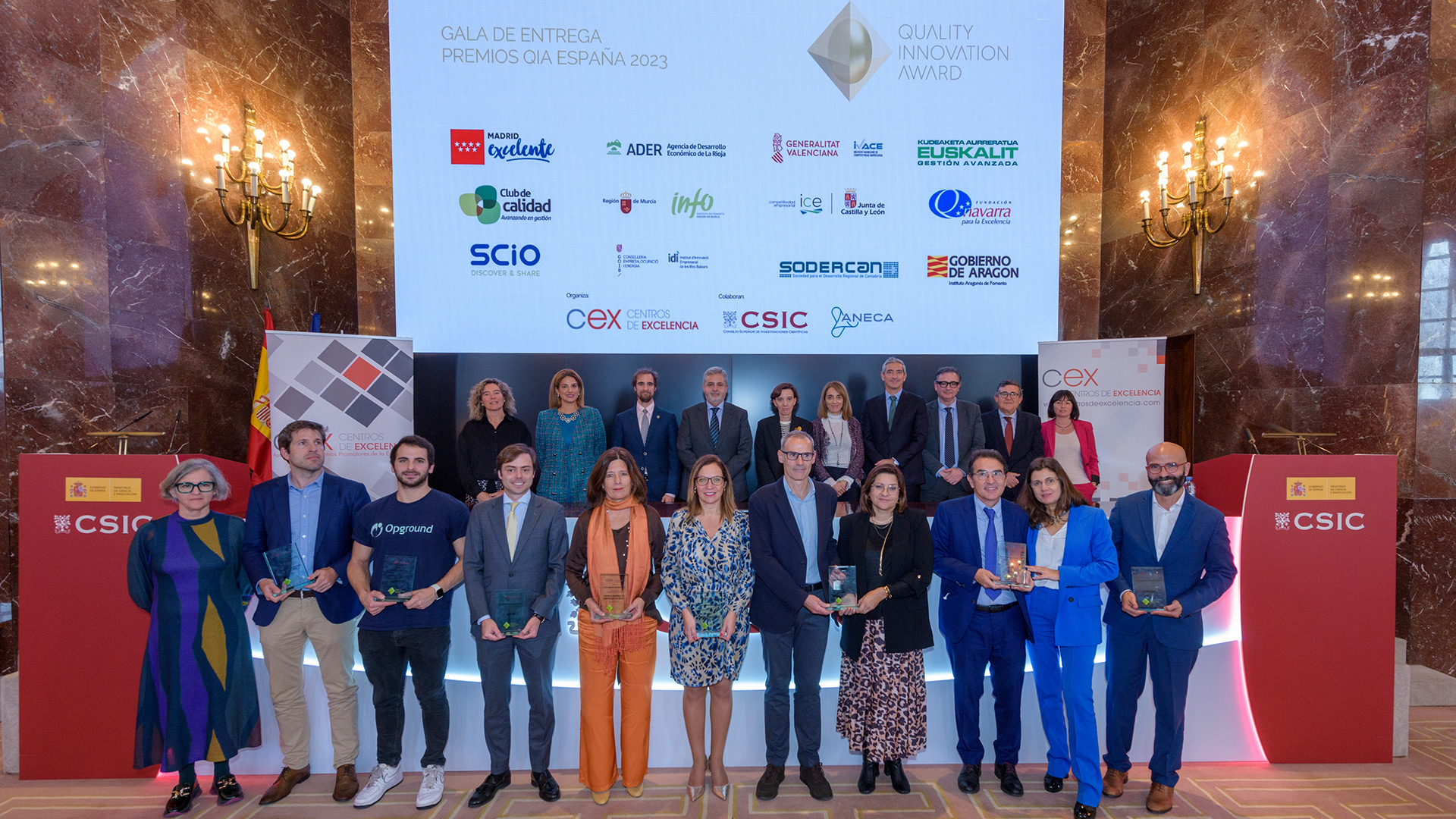 Las cuatro organizaciones madrileñas que representarán a España en la edición internacional de los Quality Innovation Award, QIA, reciben su galardón en el CSIC